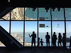 Tourists enjoy north-facing observation deck views in 2017