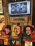 Memorabilia from The Three Stooges 100th anniversary exhibit.