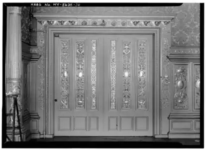 Pocket doors in the 1884 Villard Houses, New York