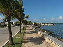 The newly made sea walk. Tourism in the northern cays of Caibarién's waters have infused a little money for public works in the city, still; most of the historic buildings are left aside until they collapse.