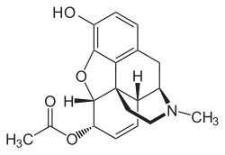 General structure of 6-monoacetylmorphine.