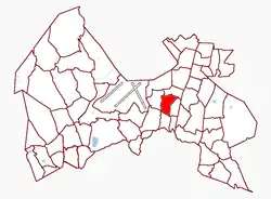 Location on the map of Vantaa