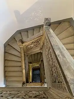 Staircase of the Alexandru and Lucreția Alexandrescu Building (Bulevardul Lascăr Catargiu no. 9), Bucharest, by Alfred Popper, 1926-1927[78]