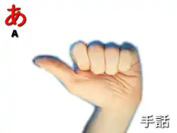 指文字: あ A