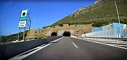 A view of the Klokova Tunnel.
