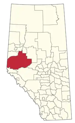 Location within Alberta