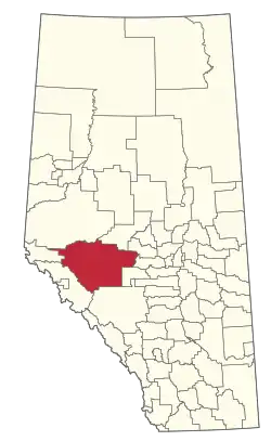 Location within Alberta