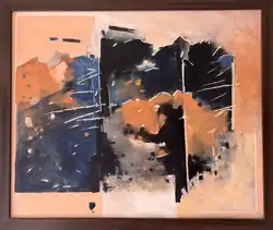 A.K. Raina, acrylic on canvas