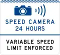(G6-327-2) Speed Camera (24 Hours) (Variable Speed Limit Enforced) (used in New South Wales)