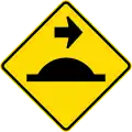 (W3-4) Speed Hump on Right (used in South Australia)
