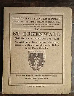 A 1932 copy of the medieval poem 'Erkenwald'