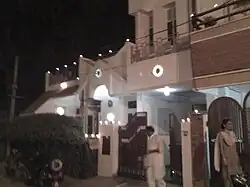 A House in Shrinathpuram beautifully lit up on Diwali.