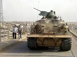 A U.S. M88A1 out on a mission in March 2007, during the Iraq War