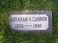 Grave marker of Abraham H. Cannon.