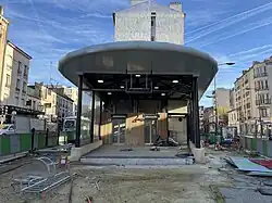 Construction of the new accessible entrance (2022)