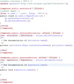 A simple Acceleo module
