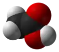 Spacefill model of acetic acid