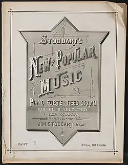 Music sheet of march "Across the Danube"