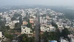 Aerial view of Duggirala village