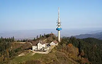Aerial photograph of the summit of Blauen