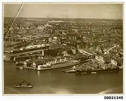 Aerial view of Pyrmont in the first half of the nineteenth century