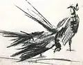 "After the battle, pheasant" by Thanassis Stephopoulos (Charcoal drawing - 1995)