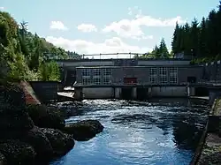 Aigas power station, situated on the Beauly River