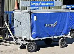 A Porters Trolley with a towing hitch