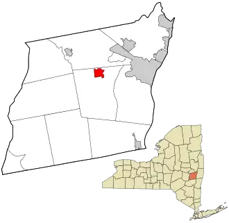 Location in Albany County and the state of New York.
