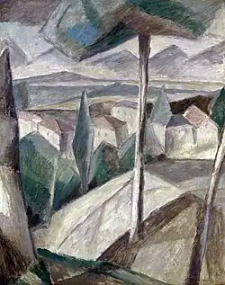 Albert Gleizes, 1910, L'Arbre (The Tree), oil on canvas, 92 x 73.2 cm, private collection. Exhibited Salon des Indépendants, 1910; Salon de la Section d'Or, Galerie La Boétie, 1912; Manes Moderni Umeni, S.V.U., Vystava, Prague, 1914