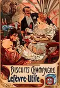 Advertisement for LU Champagne Biscuits, Alfons Mucha, 1896