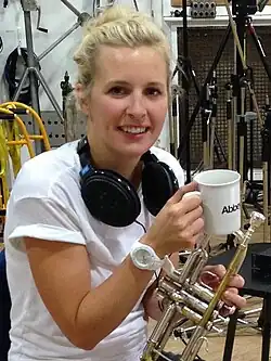 Balsom recording at Abbey Road in 2013