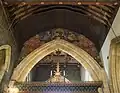 Chancel arch with painting of "Christ in Majesty" by Wyndham Hope Hughes