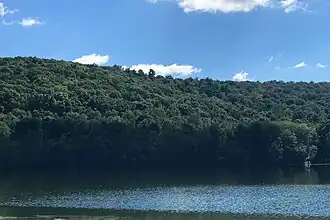 View of Allamuchy Mountain and Allamuchy Pond from Rutherfurd Hall