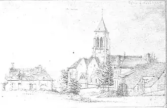 The 19th century church in Allemant