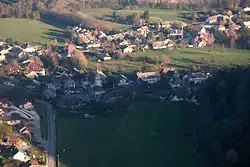 An aerial view of Allonzier-la-Caille