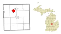 Location within Gratiot County