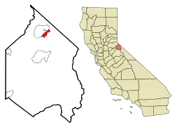 Location in Alpine County and the state of California