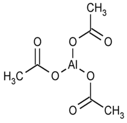 Structure of aluminium triacetate as a covalent molecular compound