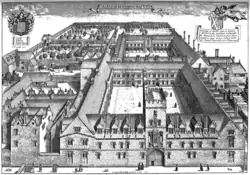 Oxford University building drawn
