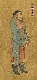 Ambassador from Tashkurgan (謁盤陀 Qiepantuo) Wanghuitu (王会图), circa 650 CE