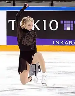 Amber Glenn at the 2024 Grand Prix de France