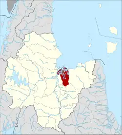 District location in Surat Thani province