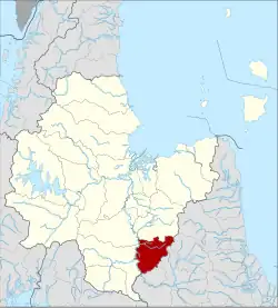 District location in Surat Thani province