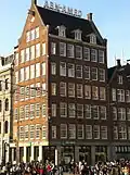 Former Incasso Bank building known as De Bisschop, designed by Jan Gratama and built in 1934 at the corner of Dam Square and Damrak in Amsterdam