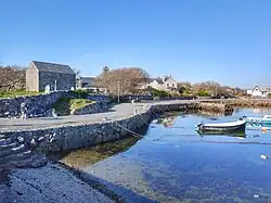 Old harbour and Cill Éinde, 5th century chapel