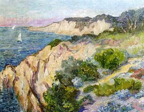 Falaise - Côte de Bretagne, 62 x 84&nbsp;cm.