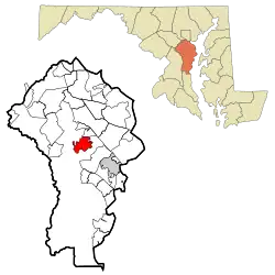 Location of Crownsville, Maryland,