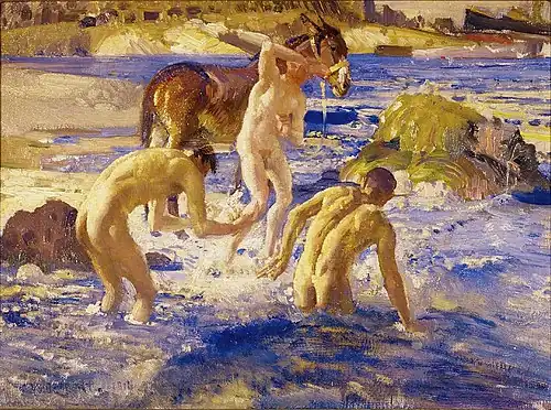 Anzacs Bathing (1912) by George Washington Lambert