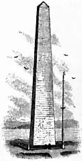 An 1889 drawing of the Bunker Hill Monument
